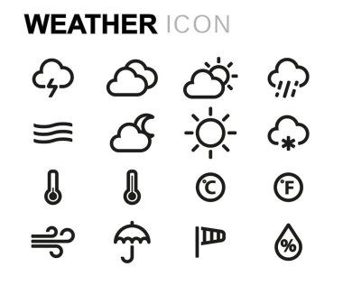 Vektör hat hava Icons set