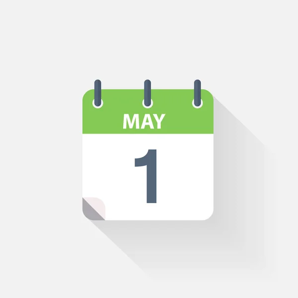 1 icono de calendario de mayo — Vector de stock