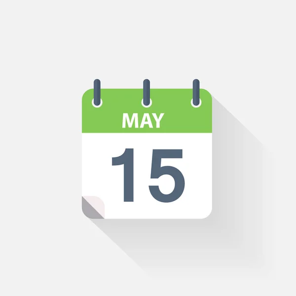 15 may calendar icon — Stock Vector