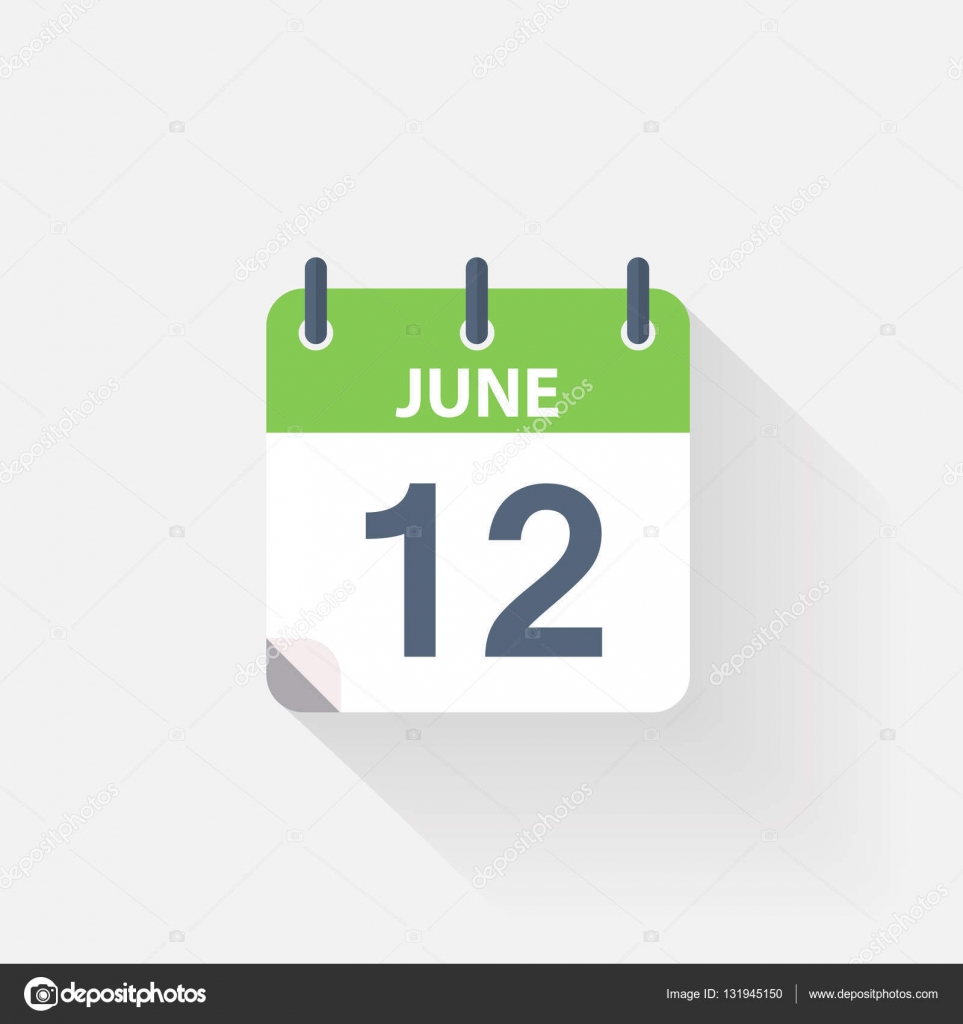 icono de calendario 12 de junio — Vector de stock ...