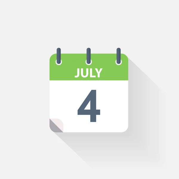 4 luglio icona del calendario — Vettoriale Stock