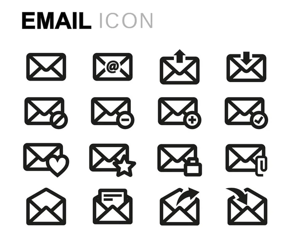 Vektör hat e-posta Icons set — Stok Vektör