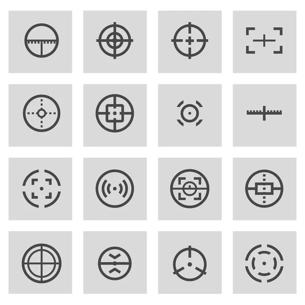 Ensemble de réticule de ligne vectorielle — Image vectorielle