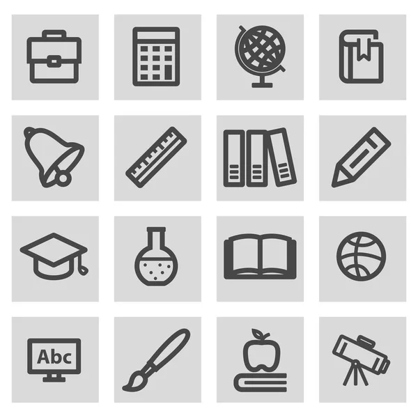 Set de educación de línea vectorial — Vector de stock