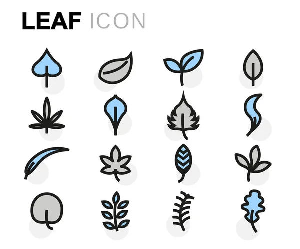 Conjunto de iconos de hoja plana vectorial — Vector de stock