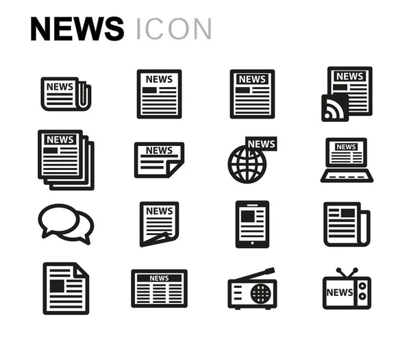 Vector lijn nieuws icons set — Stockvector