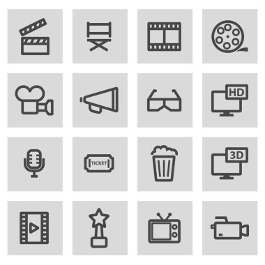 Vektör çizgi film Icons set