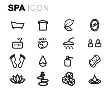 Vektör hat spa Icons set