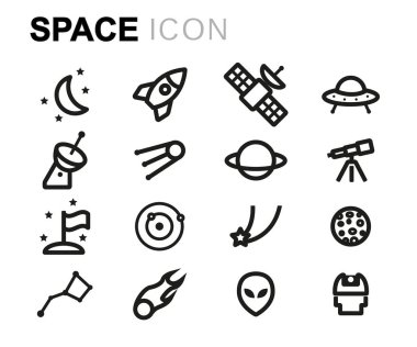 Vektör satır alanı Icons set