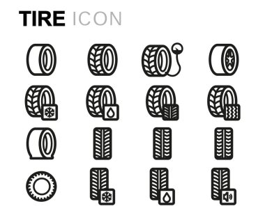 Vektör hat lastik Icons set