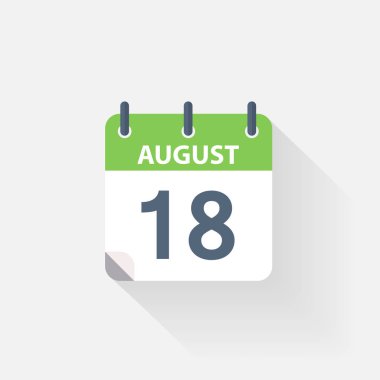 18 Ağustos takvim simgesini