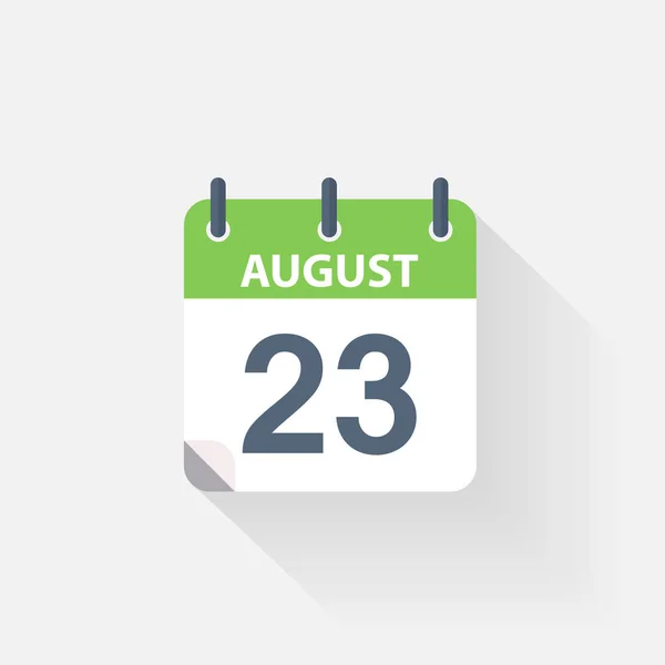 23 Αυγούστου ημερολογιακό εικονίδιο — Διανυσματικό Αρχείο
