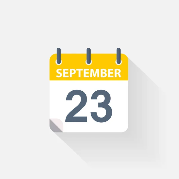23 Σεπτεμβρίου εικονίδιο ημερολογίου — Διανυσματικό Αρχείο