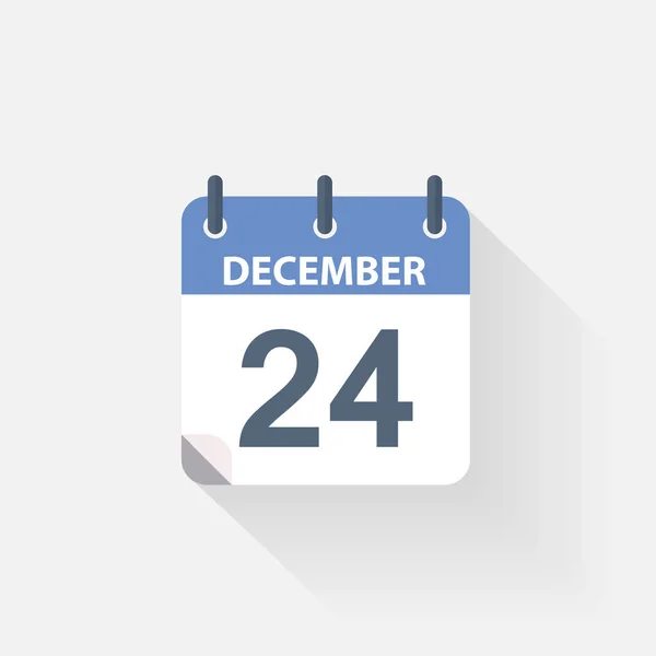 24december naptár ikonra — Stock Vector