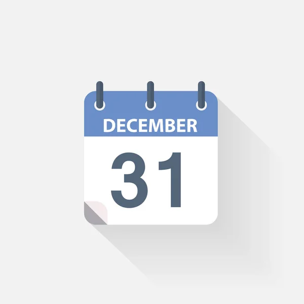 31 Diciembre icono del calendario — Vector de stock