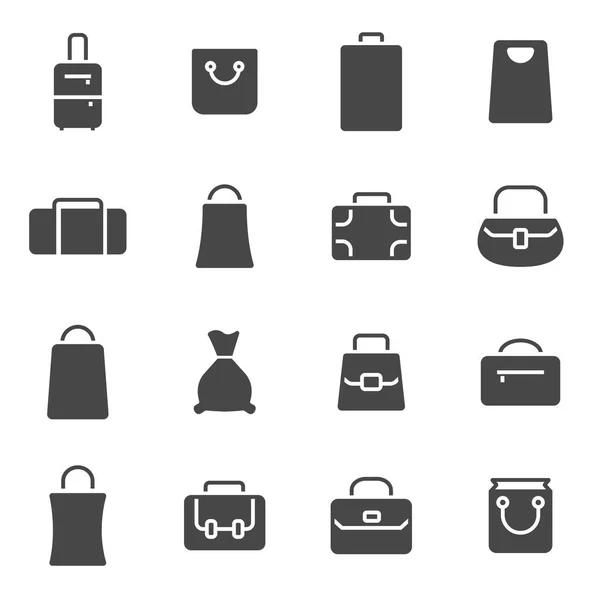 Conjunto de ícones de saco preto vetorial —  Vetores de Stock