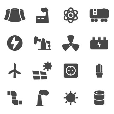 siyah vektör energetics simgeler kümesi