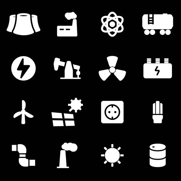 Vektör beyaz enerji Icons set — Stok Vektör