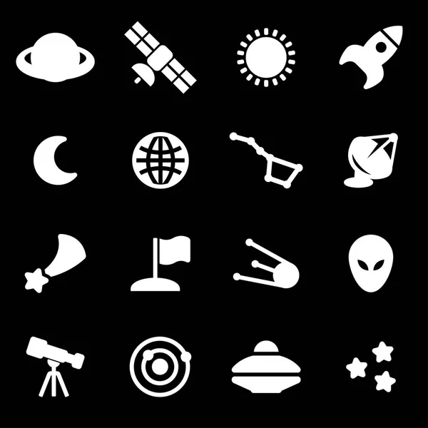 Vector white space icons set — Stock Vector