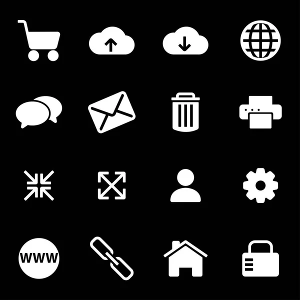Vector blanco conjunto de iconos web — Vector de stock