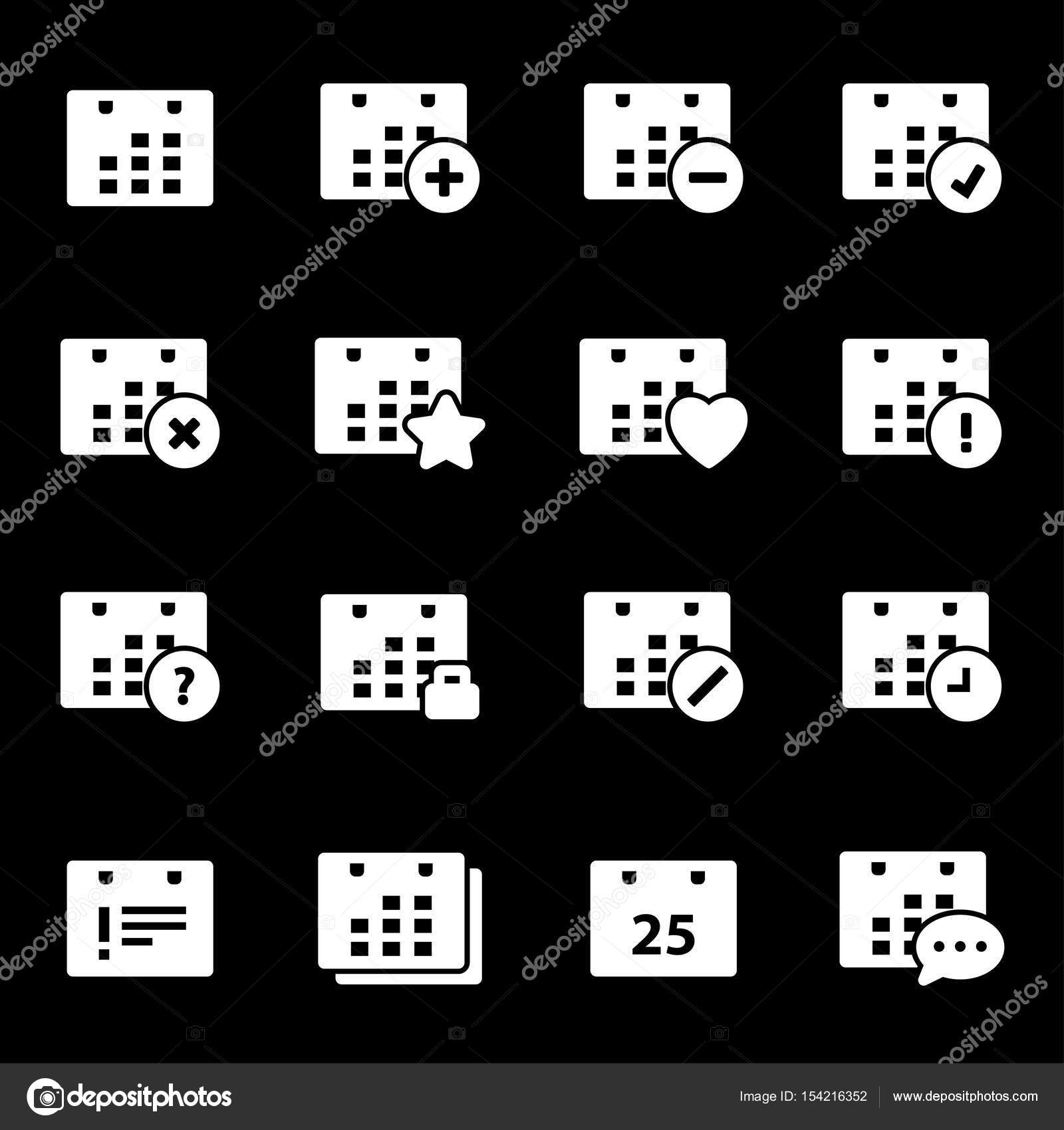 ベクトル白いカレンダーのアイコンを設定 ストックベクター C Skarin1