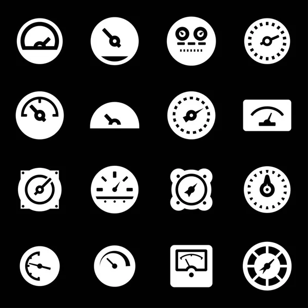 ベクトル ホワイト メーターのアイコンを設定 — ストックベクタ
