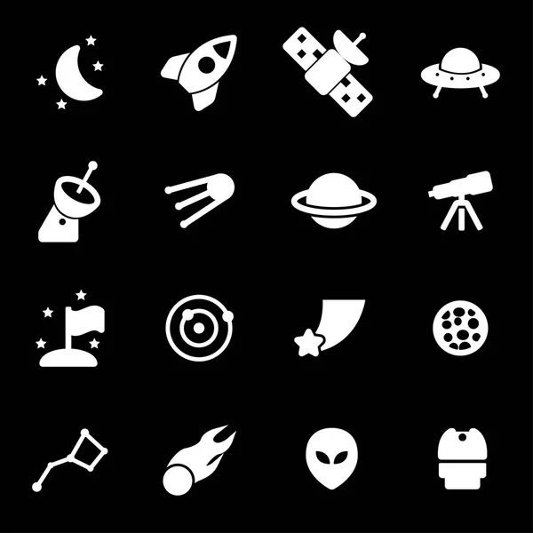 Vector white space icons set — Stock Vector