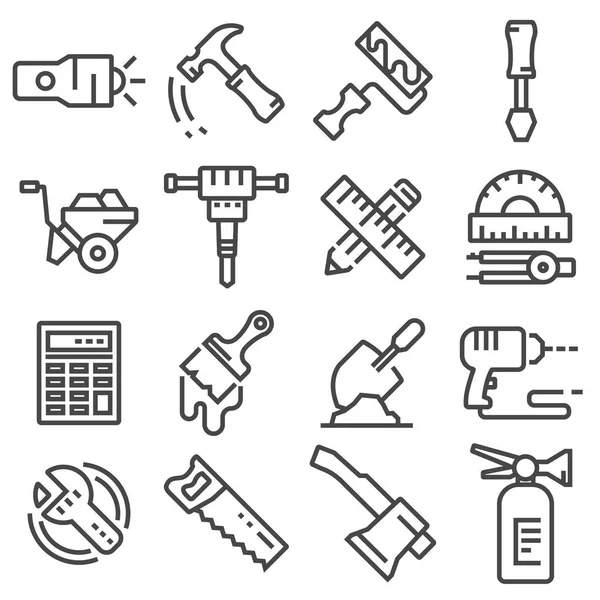 Iconos simples relacionados con herramientas . — Vector de stock