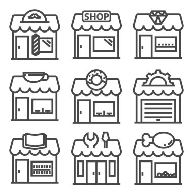 Vektör hat Dükkanı Icon set
