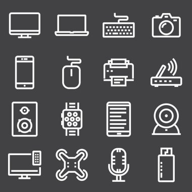 Aygıt simgelerini. İmleç denetleyicisi, Web kamera, izle ve diğer öğeleri düzenlenebilir sürüsü.