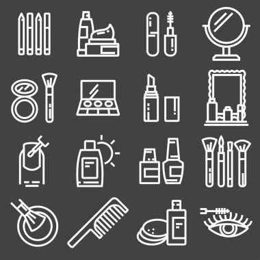 Kozmetik ve güzellik Icon set