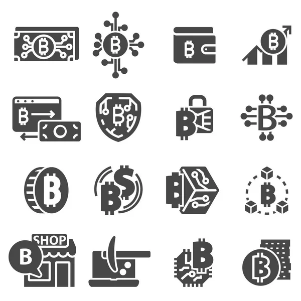 Bitcoin sembolü düz tasarım. Vektör