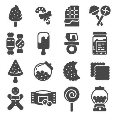 Vectot Sweets and Candy icon set clipart