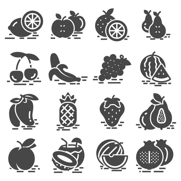 Set of fruit icons — Stock Vector