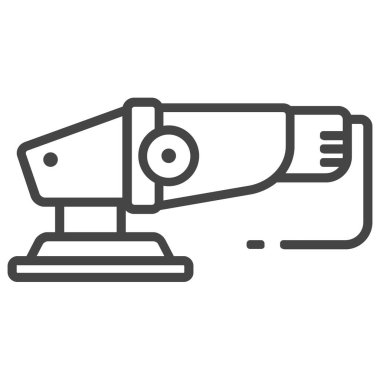 Beyaz arkaplanda elektrik zımpara simgesi