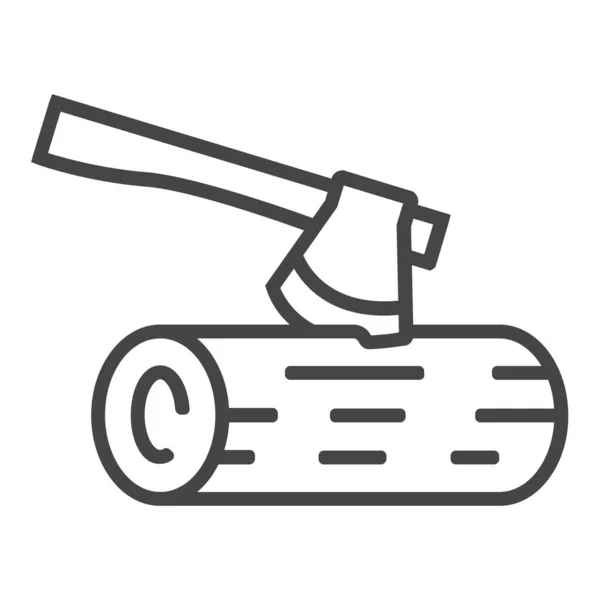 Snijboom met handzaaglijn pictogram op witte achtergrond — Stockvector