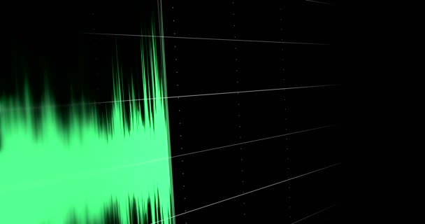 Visualizzazione Della Forma Onda Audio Spettro Audio — Video Stock