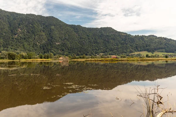 Kilátás Bleisttter Moor Védett Európai Területéről Triebelmuend Ossiacher See Osztrák — Stock Fotó