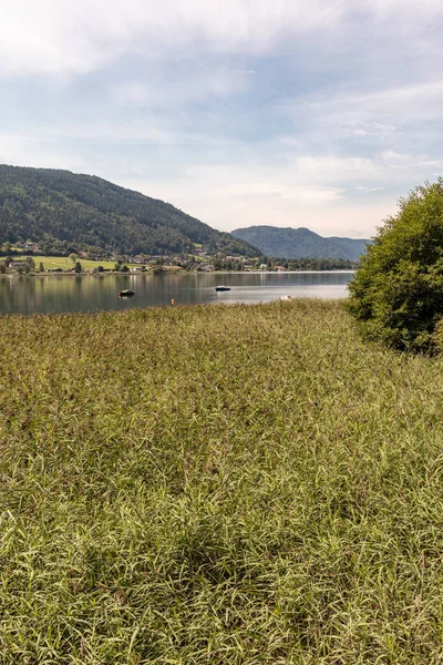 Kilátás Bleisttter Moor Védett Európai Területéről Triebelmuend Ossiacher See Osztrák — Stock Fotó