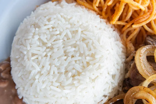 Typical Brazilian Food - Rice with Noodles