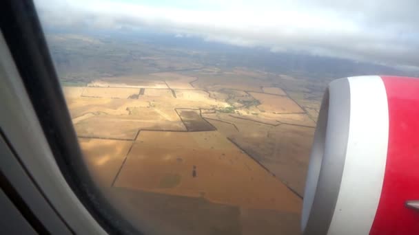 Létání Letadle Austrálie Východ Slunce Nebo Západ Slunce Osvětlovače Letadel — Stock video