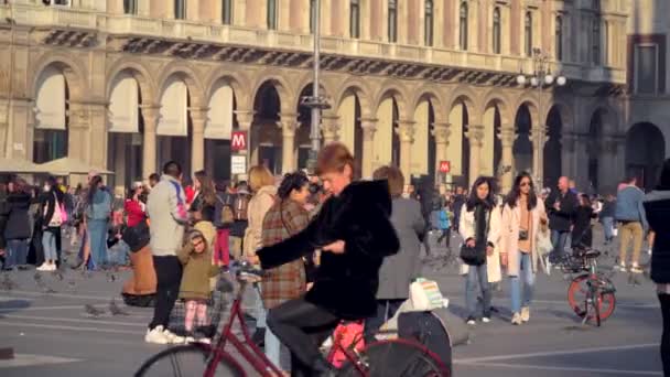 Milan Italy March 2020 People Protective Masks Panic Chinese Viral — 图库视频影像