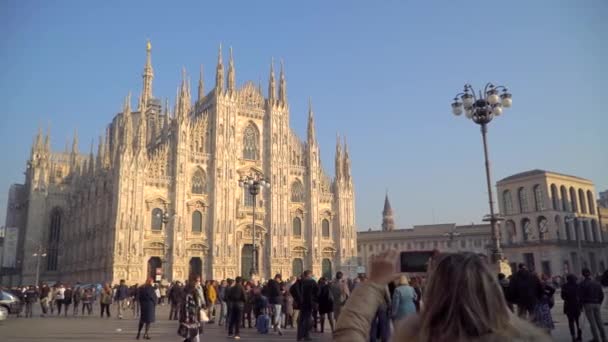 Milan Italy March 2020 People Protective Masks Panic Chinese Viral — Stok video