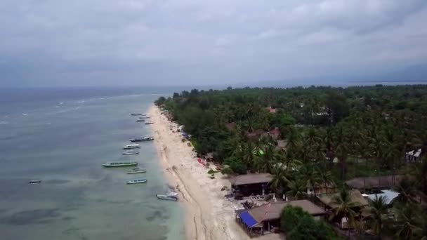 Gili Air Indonesia Tiroteo Una Isla Con Dron Dji Saprk — Vídeos de Stock