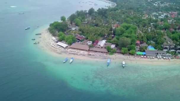 Gili Air Indonesien Aufnahme Einer Insel Mit Einer Drohne Dji — Stockvideo