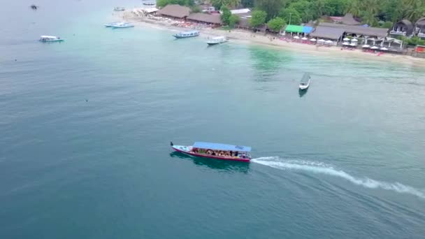 Gili Air Indonesia Neerschieten Van Een Eiland Met Een Drone — Stockvideo