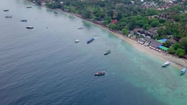 Gili Air Endonezya Nsansız Hava Aracı Ile Bir Adanın Vurulması — Stok video