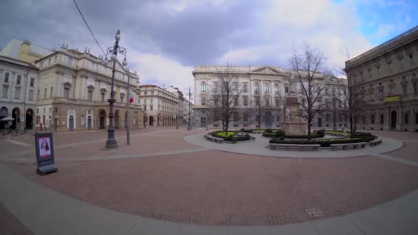 Milan Italie Mars 2020 Les Rues Désertes Ville Pendant Quarantaine Séquence Vidéo