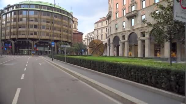 Milan Italie Avril 2020 Les Rues Désertes Ville Pendant Quarantaine Vidéo De Stock