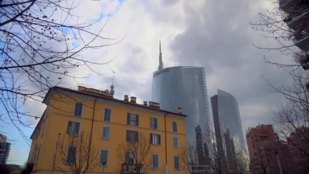 Mailand Italien März 2020 Die Menschenleeren Straßen Der Stadt Während — Stockvideo